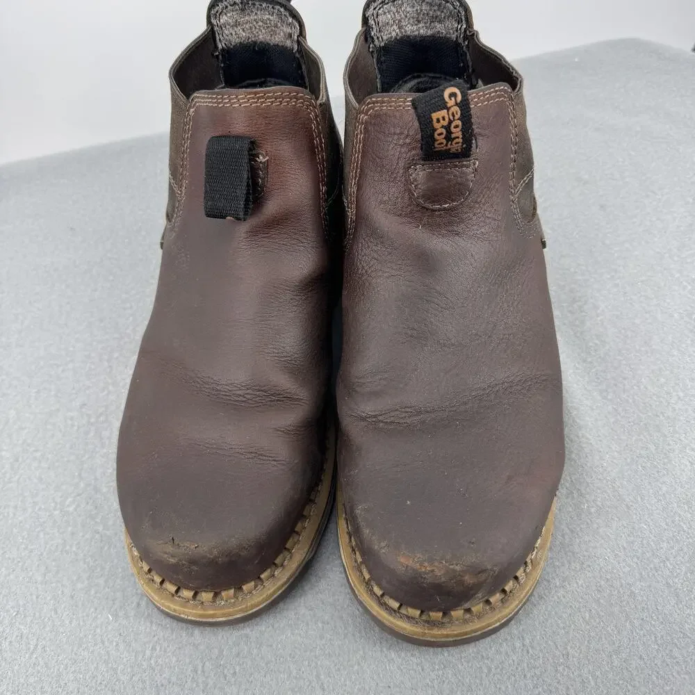 Georgia Boot AMP LT Chelsea Work Boots Mens 9.5W Steel Toe Waterproof GB00353